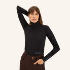 Dada Sport Ladies Consul Technical Riding Turtle-Neck in Midnight Blue, front view