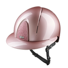 KEP Smart Nova Metal Polish Star Polo Visor in Pink with glitter Star Pink front insert and black chin strap, front view