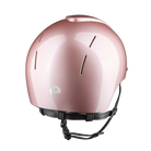 Back view of the KEP Smart Nova Polish Riding Helmet in Pink with black chin strap