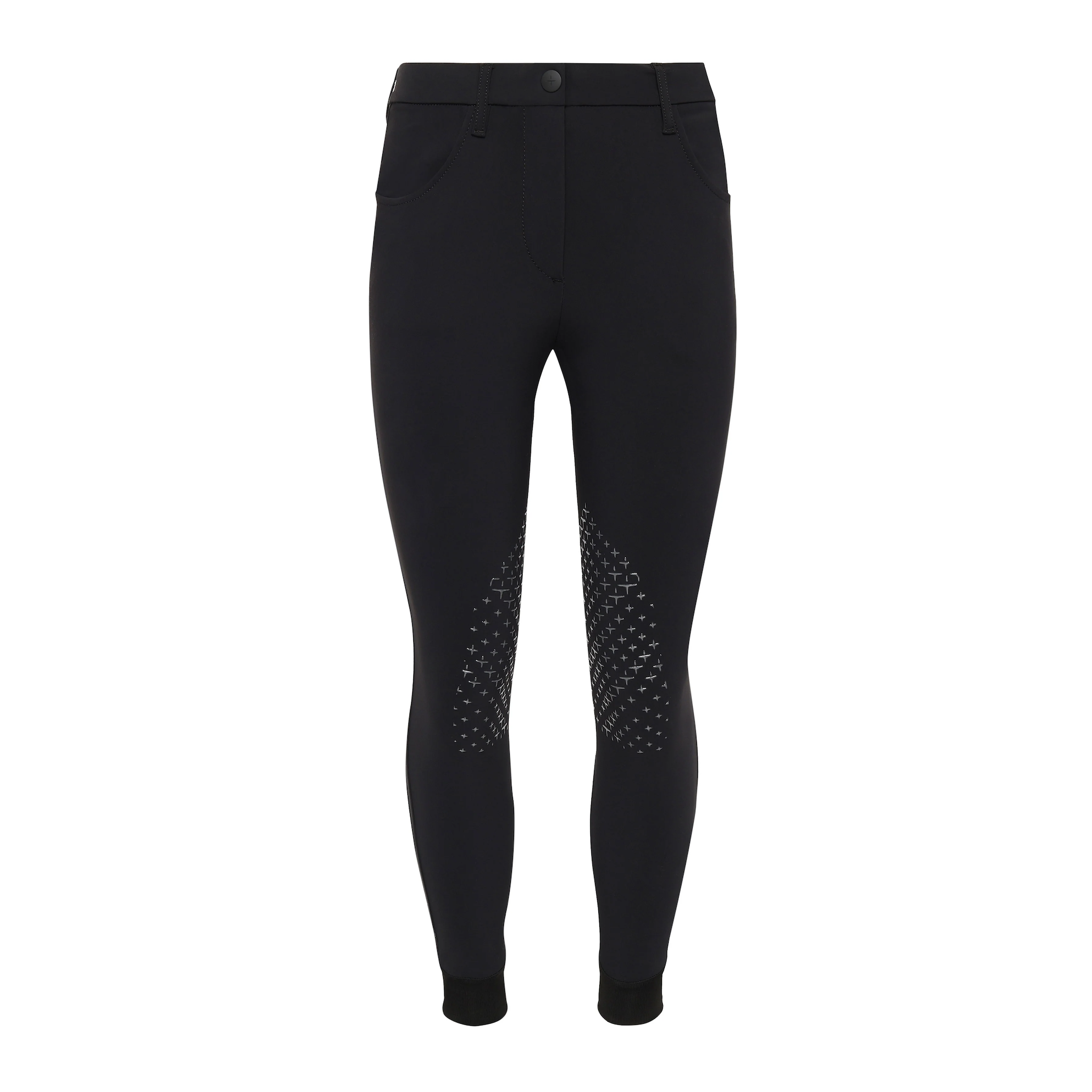 Trolle Ladies Athlete Regular Breeches Knee Grip in Black, competition breeches with silicone knee grip.