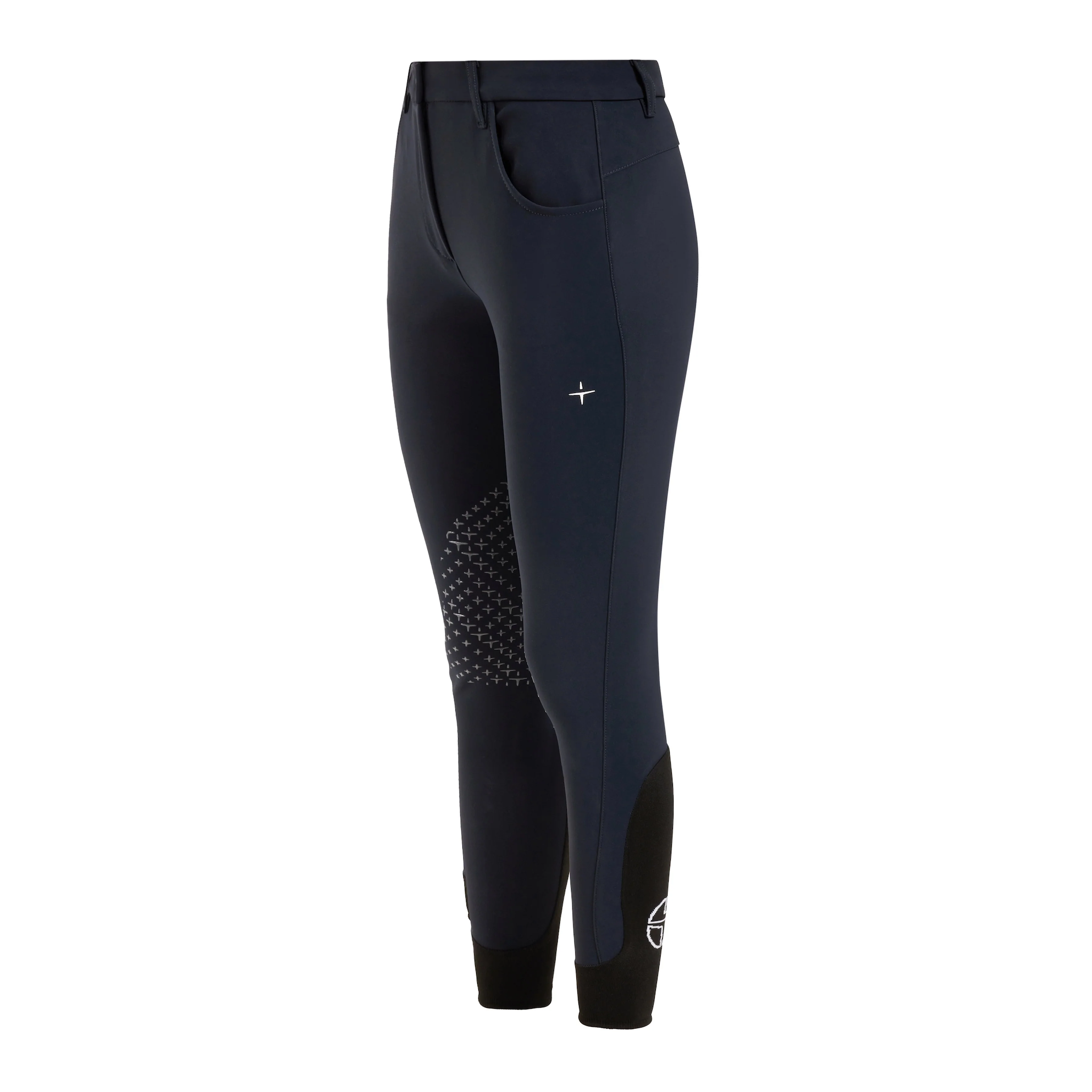 Trolle Ladies Athlete Regular Breeches Knee Grip in Navy, competition breeches with silicone knee grip.