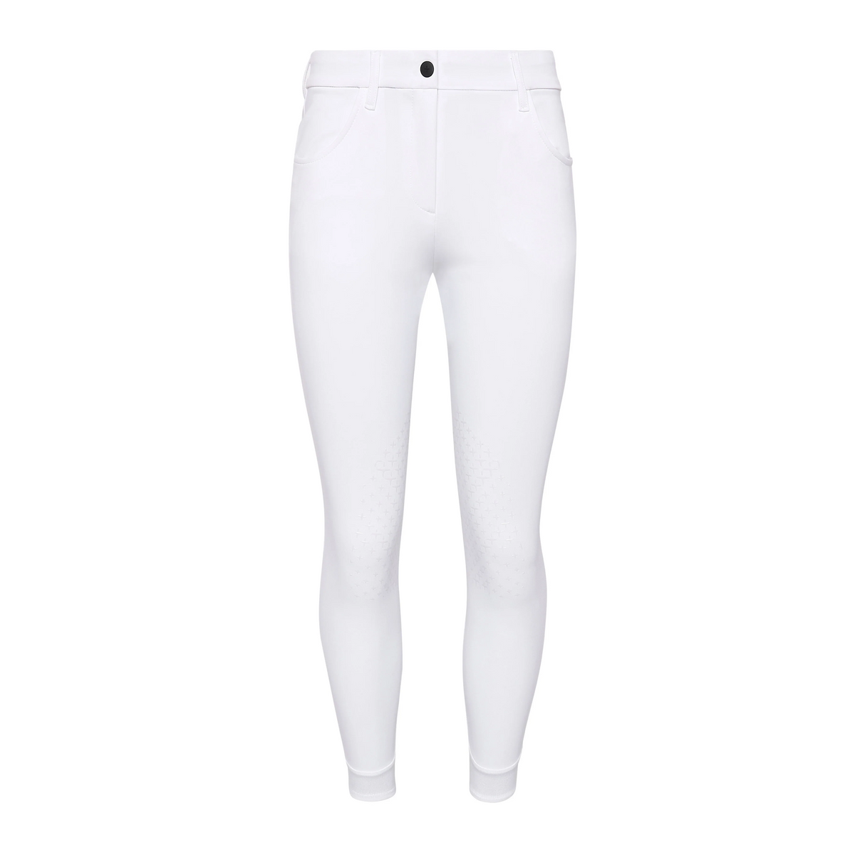 Trolle Ladies Athlete Regular Breeches Knee Grip in White, competition breeches with silicone knee grip.