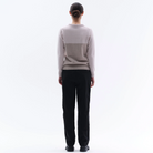 Trolle Ladies Cashmere & Wool Star Logo Crewneck Sweater in Sand, a soft cashmere and wool crewneck jumper.