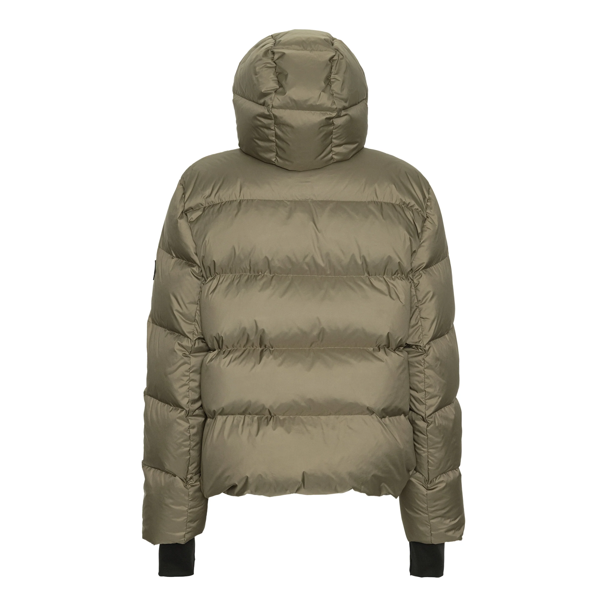 Trolle Ladies Goose Down Puffer Jacket in Olive, a lightweight goose down winter jacket.