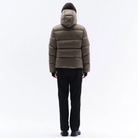 Trolle Ladies Goose Down Puffer Jacket in Olive, a lightweight goose down winter jacket.