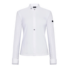 Trolle Ladies Mat High Speed Long Sleeve Show Shirt in White, a breathable long sleeve competition shirt.