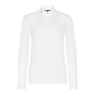 Trolle Ladies New Center Line Long Sleeve Show Shirt in White, a long sleeve competition show shirt.