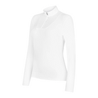 Trolle Ladies New Center Line Long Sleeve Show Shirt in White, a long sleeve competition show shirt.