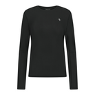 Trolle Ladies Perforated Long Sleeve T-Shirt in Black, a breathable long sleeve training top.