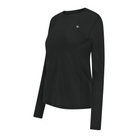 Trolle Ladies Perforated Long Sleeve T-Shirt in Black, a breathable long sleeve training top.