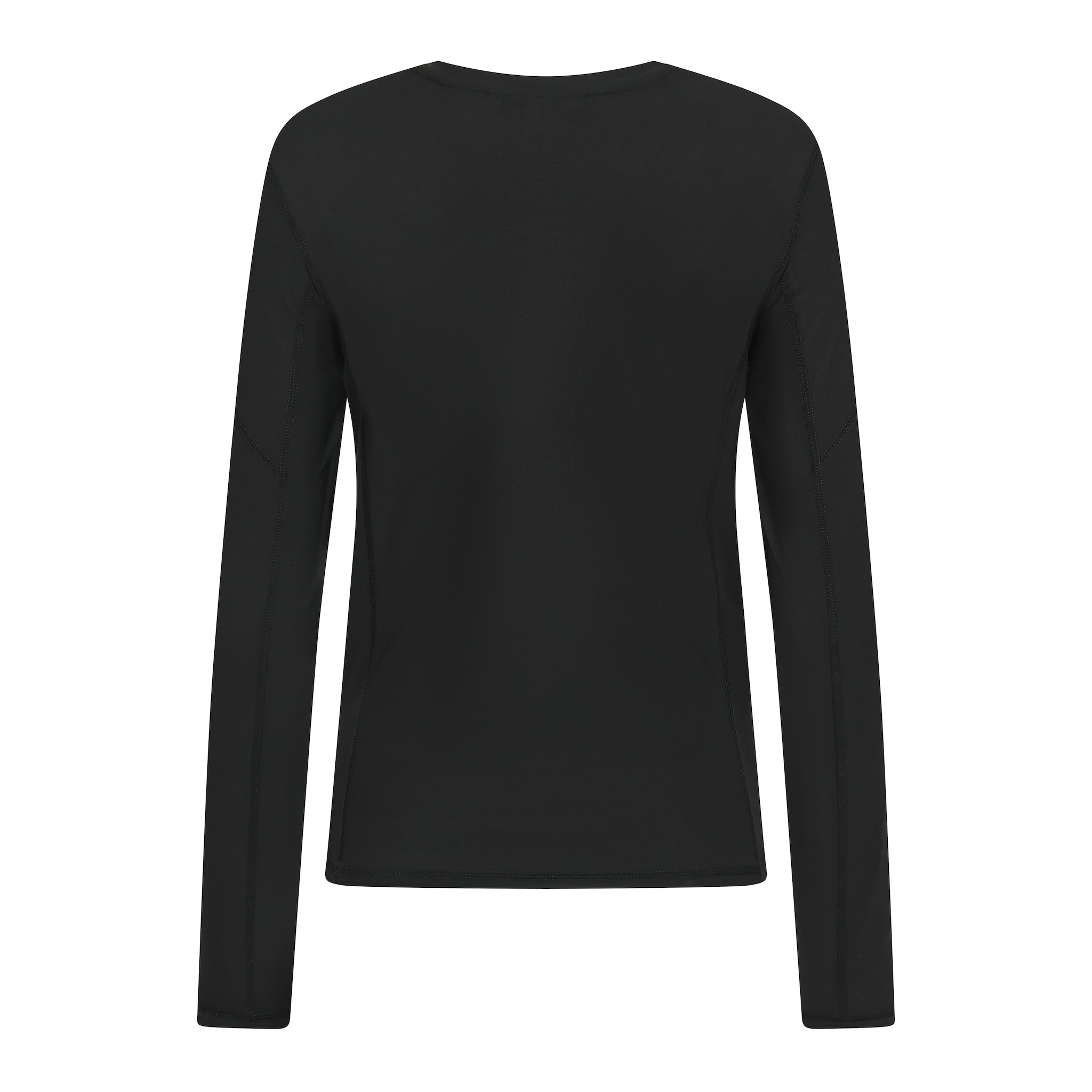 Trolle Ladies Perforated Long Sleeve T-Shirt in Black, a breathable long sleeve training top.