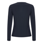 Trolle Ladies Perforated Long Sleeve T-Shirt in Navy, a breathable long sleeve training top.