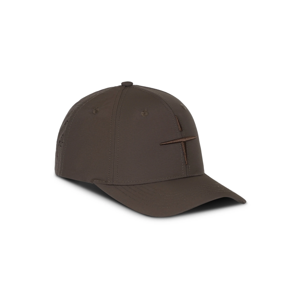 Trolle Unisex Star Logo Cap in Terra Brown, an everyday equestrian cap with embroidered star logo.