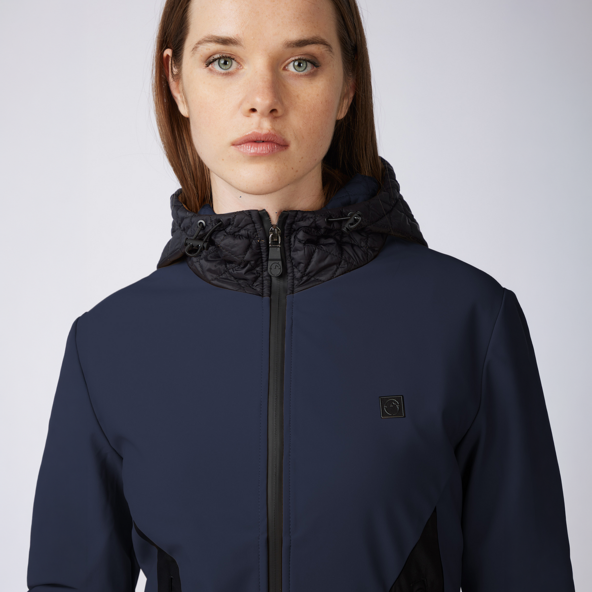 Vestrum Ladies Klosters Softshell Jacket in navy, wind-resistant softshell with a close, flattering feminine fit.