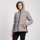 Vestrum Ladies Rovaniemi Puffer Jacket in pearl grey, showing the padded quilted design and smart feminine cut.