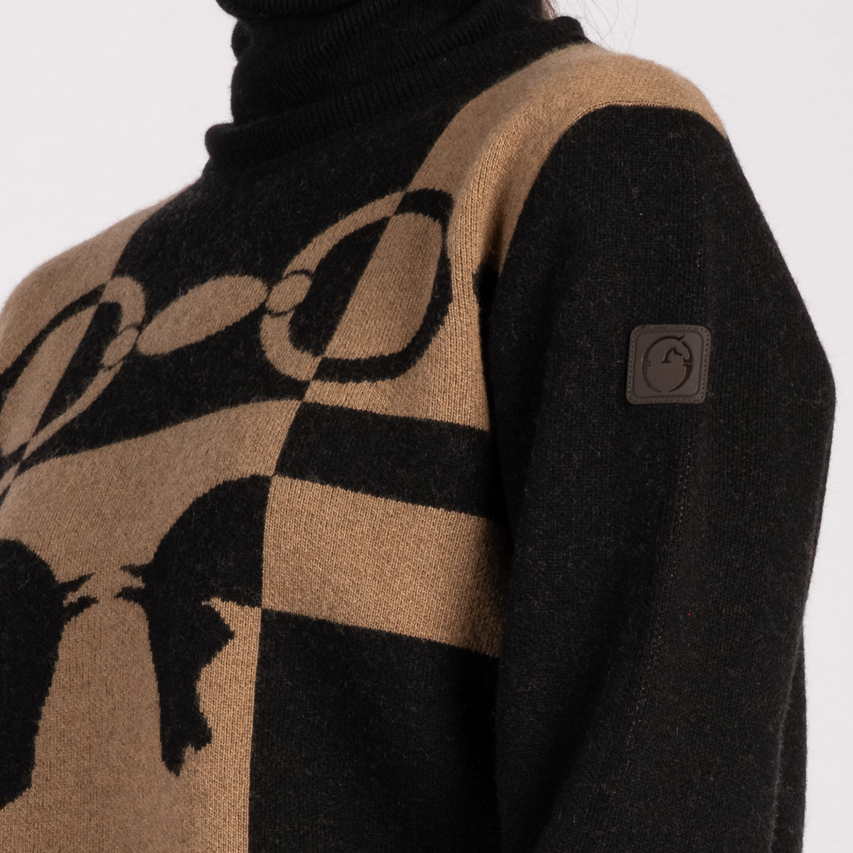 Vestrum Ladies Shenzen Turtle Neck Sweater in black and corten, knitted high-neck jumper with a flattering feminine fit.
