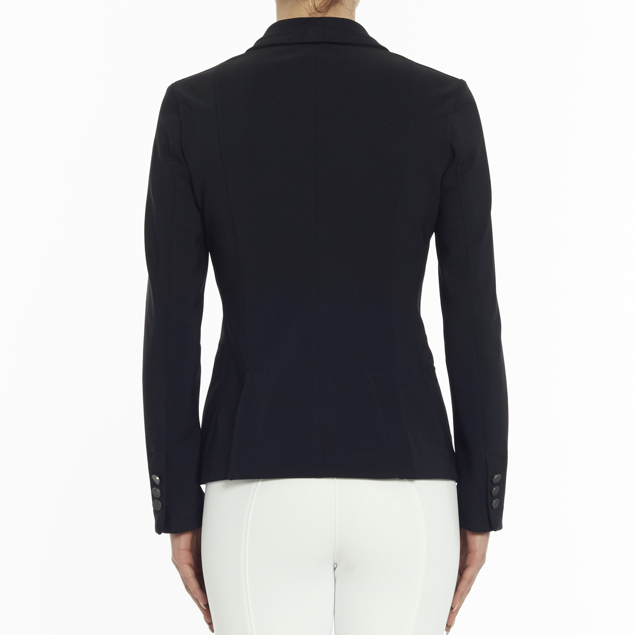 Vestrum Ladies Montevideo Show Jacket, tailored fit with elegant design, displayed on a mannequin for equestrian competition wear.